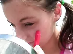 看護師,金髪,ディルドに彼女の膣にベッド ...